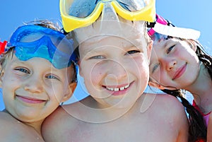 Three Children with Goggles