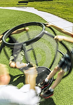 Three Children at Playground without guardian