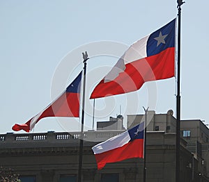 Three Chilean flags