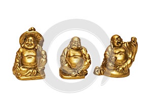 Three china gold statuette