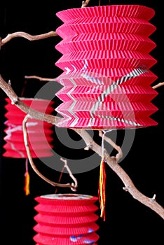 Three Chinese Paper Lanterns