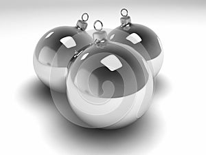 Three Christmas Bulbs