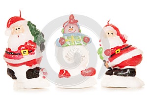 Three christmas candles