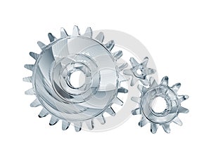 Three chrome gears