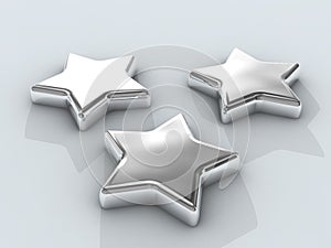 Three Chrome stars