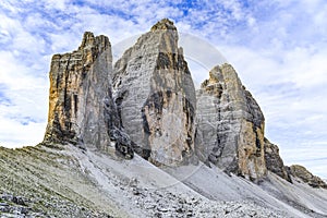 Three cimes, peaks in the Italian Dolomites. .Three cimes, peaks in the Italian Dolomites