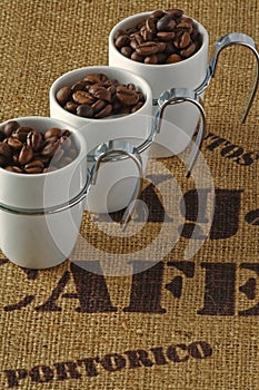 Three coffee cups