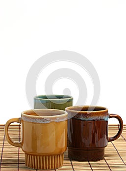 Three coffee cups