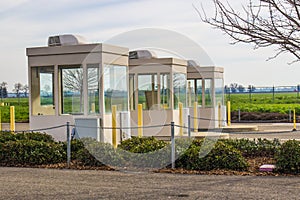 Three Collection Booths In A Row