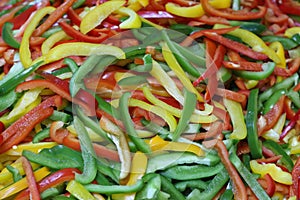 Three color bell peppers