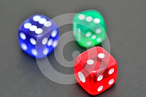 Three-color dice