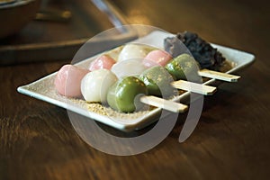 Three Color Japanese  Hanami Dango Dumpling