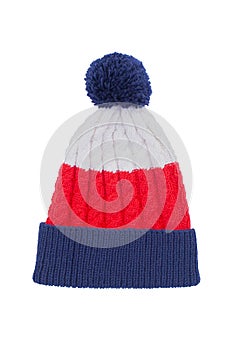 Three-color knitted hat