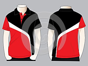 Three Color Polo Shirt Design Vector
