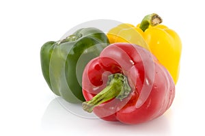 Three colored paprika