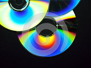 Three colorful CDâ€™s