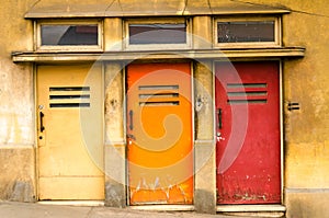 Three Colorful Doors