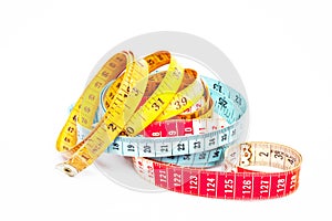 Three Colorful Tape Measures