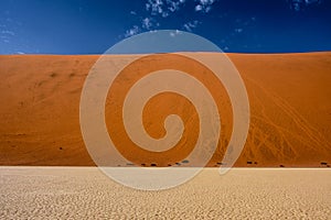 Three colors in the Namibia desert