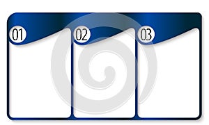 Three connected frames