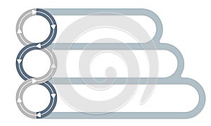 Three connected frames