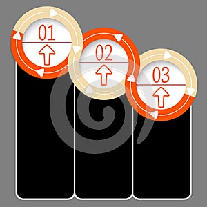 Three connected frames