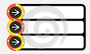 Three connected frames