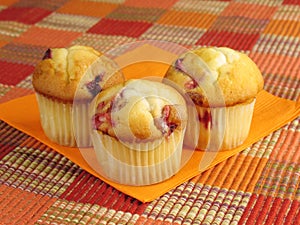 Three Cranberry Orange Muffins