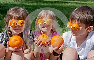 Three crazy little orange lovers