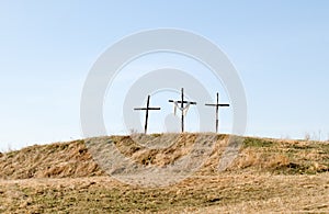 Three crosses