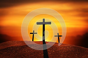 Three Crosses with Clipping Path