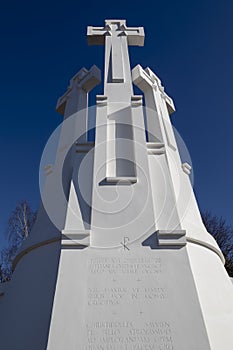 Three Crosses monument in Vilnius Lithuania