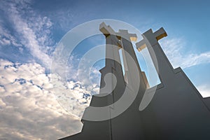 The Three Crosses monument in Vilnius