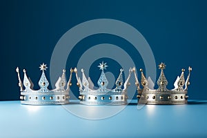 Three crowns as a symbol of the celebration of the Day of the Three Kings photo