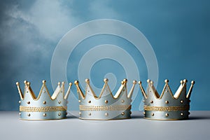 Three crowns as a symbol of the celebration of the Day of the Three Kings photo