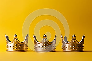 Three crowns as a symbol of the celebration of the Day of the Three Kings photo