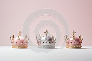 Three crowns as a symbol of the celebration of the Day of the Three Kings photo