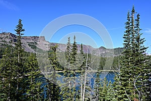 Three Crrek Lake and surroundings, Oregon.