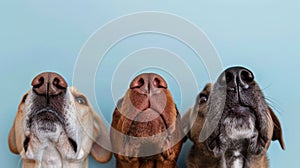 The three curious dogs.AI generated image