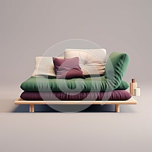 Minimal Futon Sofa 3d Model Design By Jesus Kozil