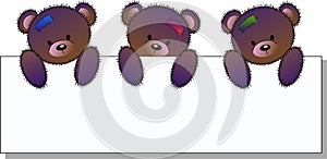 Three cute bears