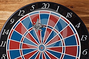 Darts in Dartboard tripple 20 - 180