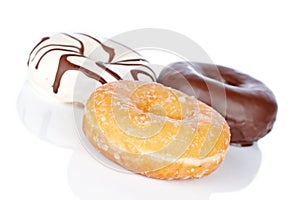 Three delicious donuts