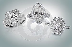 Three diamond rings