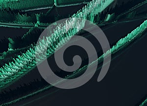 Beautiful 3D graphics, 3D synthetic solid graphics, mountains