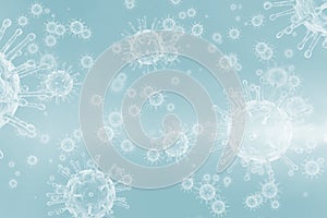 Three dimension image of micro organism illustration