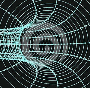 Three-dimensional abstract tunnel or tube