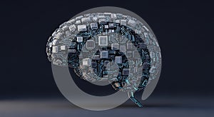 A three-dimensional brain model composed of