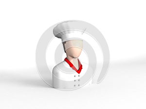 Three dimensional chef character