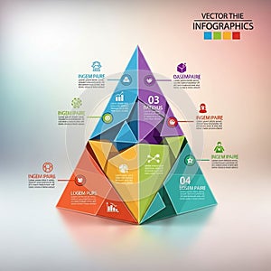 Background is a gradient of soft colors and VECTOR THIE INFOGRAPHICS is